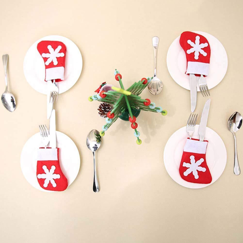 Christmas Stocking Cutlery Holder - 4pcs