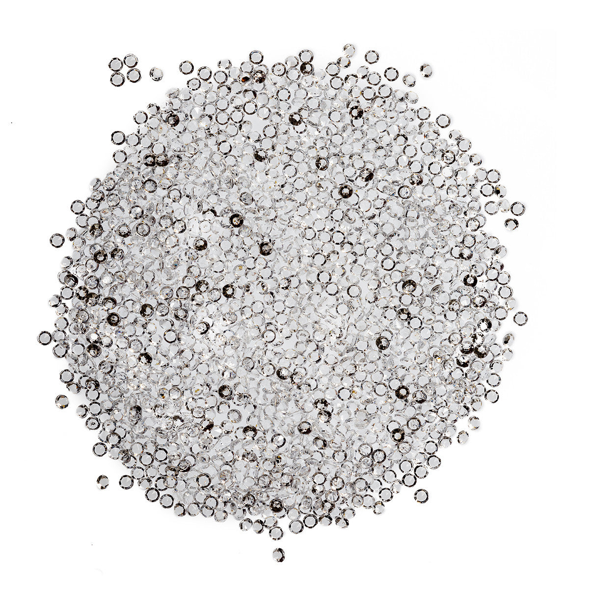 6000 Iridescent Table Scatter Acrylic Crystals, Mixed Sizes - Clear