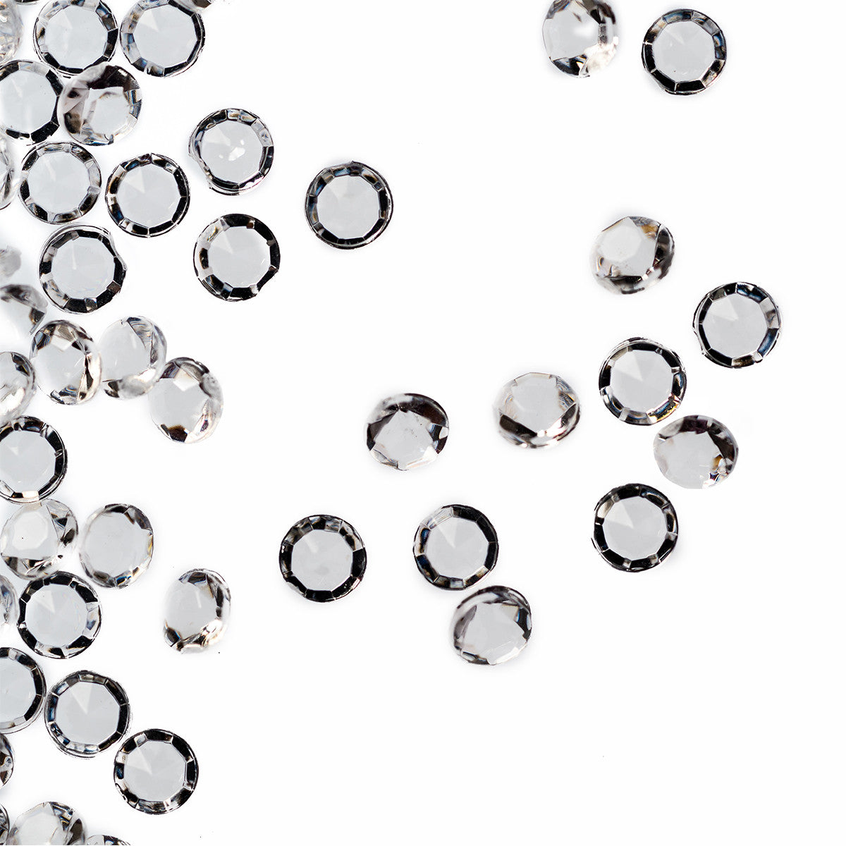 6000 Iridescent Table Scatter Acrylic Crystals, Mixed Sizes - Clear