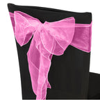 7" x 108" Organza Chair Sash - Bubblegum Pink
