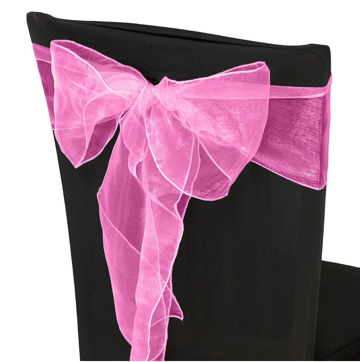 7" x 108" Organza Chair Sash - Bubblegum Pink