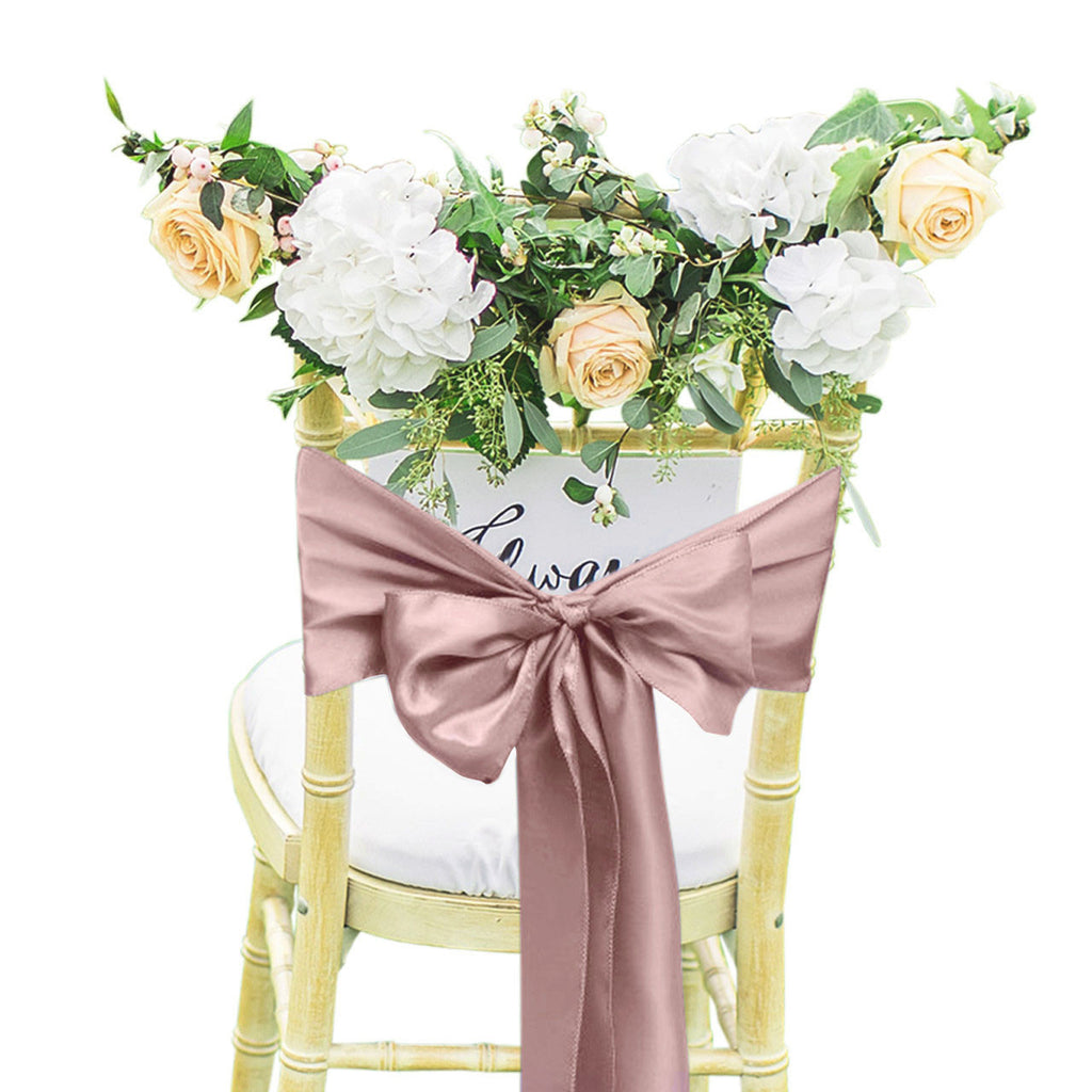Premium Satin Chair Sash - Rose Gold (18cm x 274cm)
