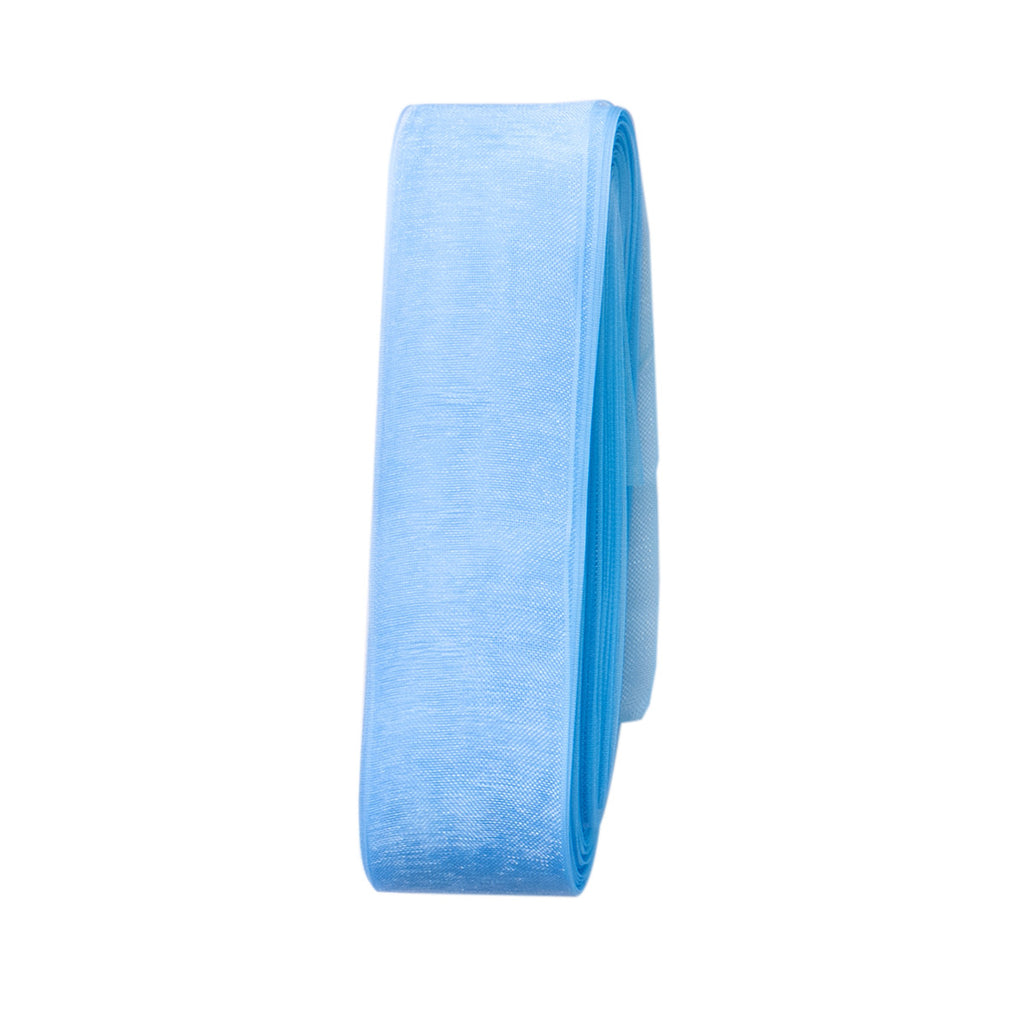 20m Organza Woven Edge Ribbon - Copen
