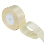 10m Double Sided Satin Ribbon - Cream