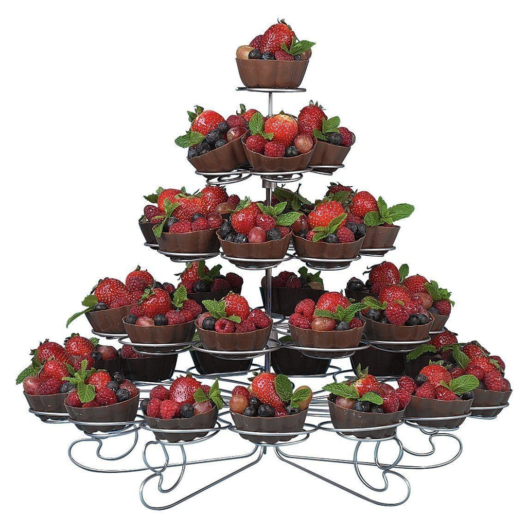 5-Tier Metal Tree Cupcake Stand with 41 Muffin Holder