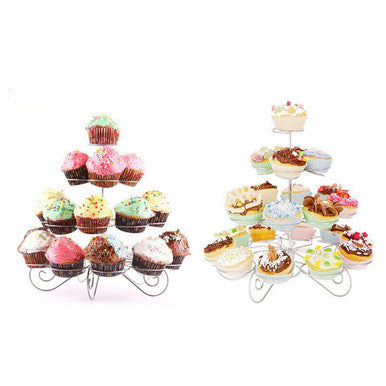 4-Tier Metal Tree Cupcake Stand with 23 Muffin Holder