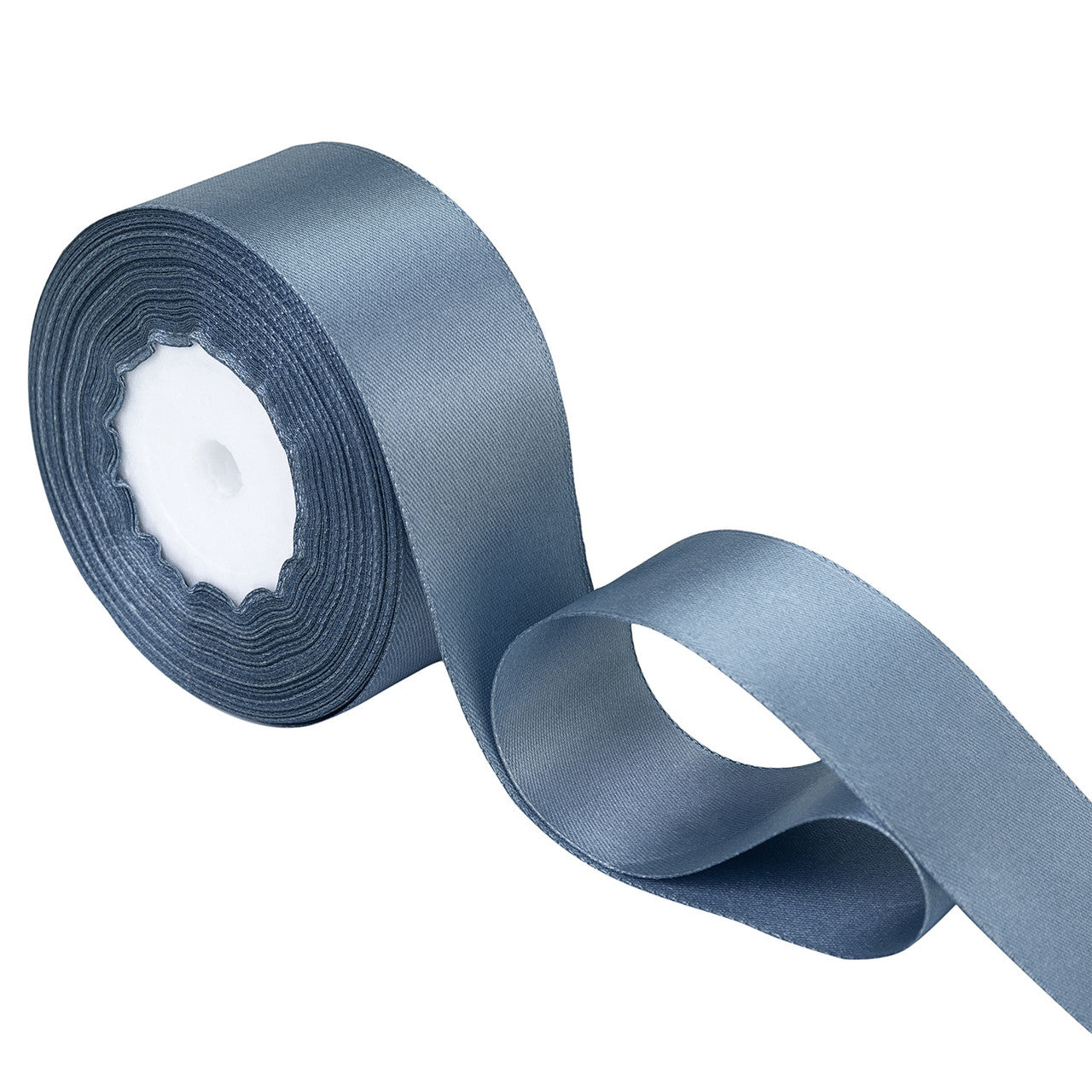 25m Double Sided Satin Ribbon - Dark Silver