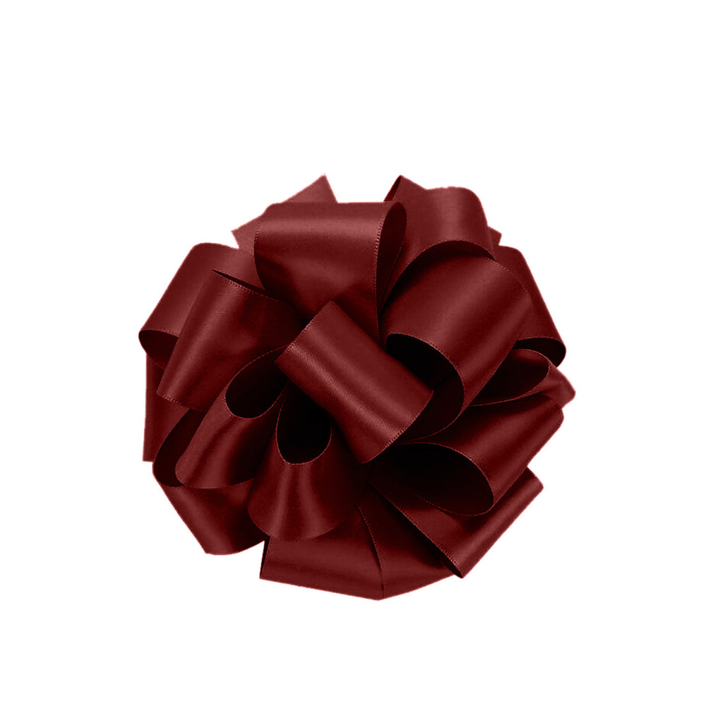 25m Double Sided Satin Ribbon - Burgundy