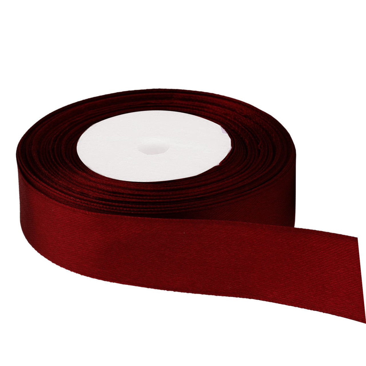 10m Double Sided Satin Ribbon - Burgundy