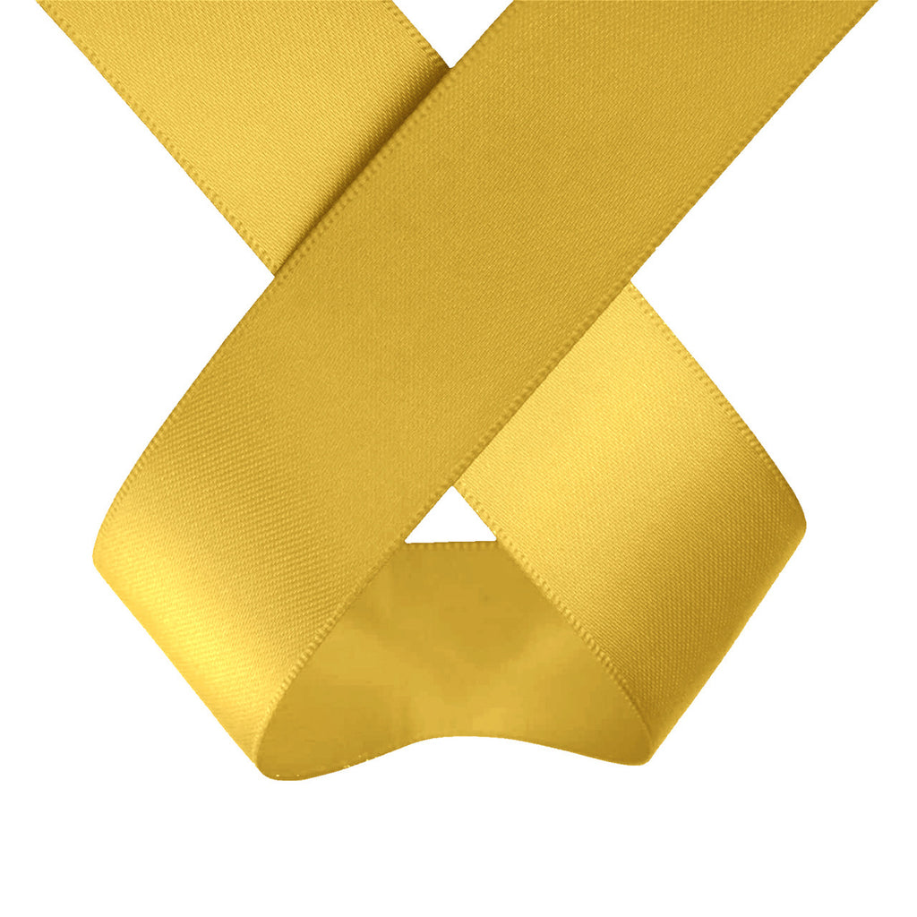 10m Double Sided Satin Ribbon - Champagne