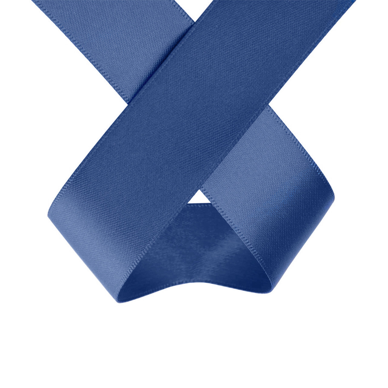 25m Double Sided Satin Ribbon - Navy
