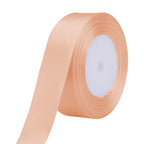 25m Double Sided Satin Ribbon - Peach