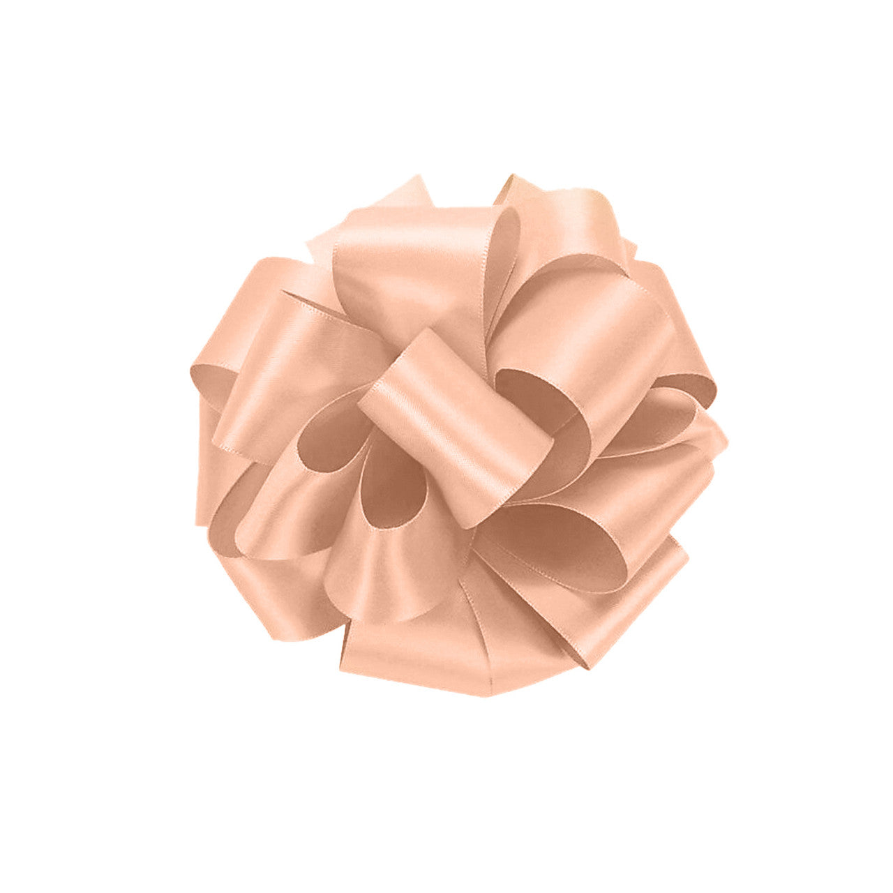 25m Double Sided Satin Ribbon - Peach