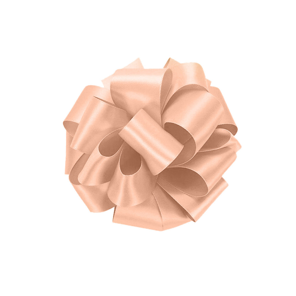 10m Double Sided Satin Ribbon - Peach