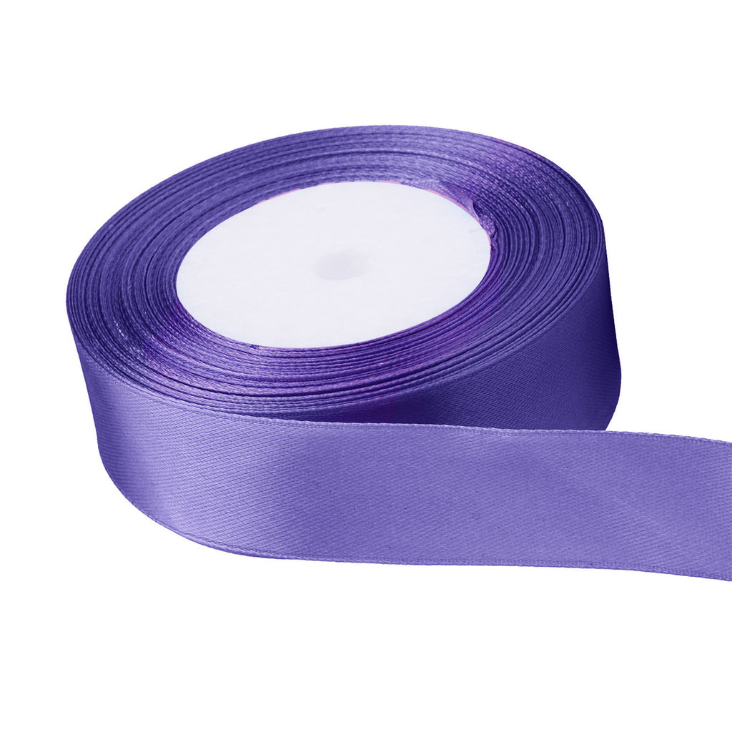 25m Double Sided Satin Ribbon - Purple