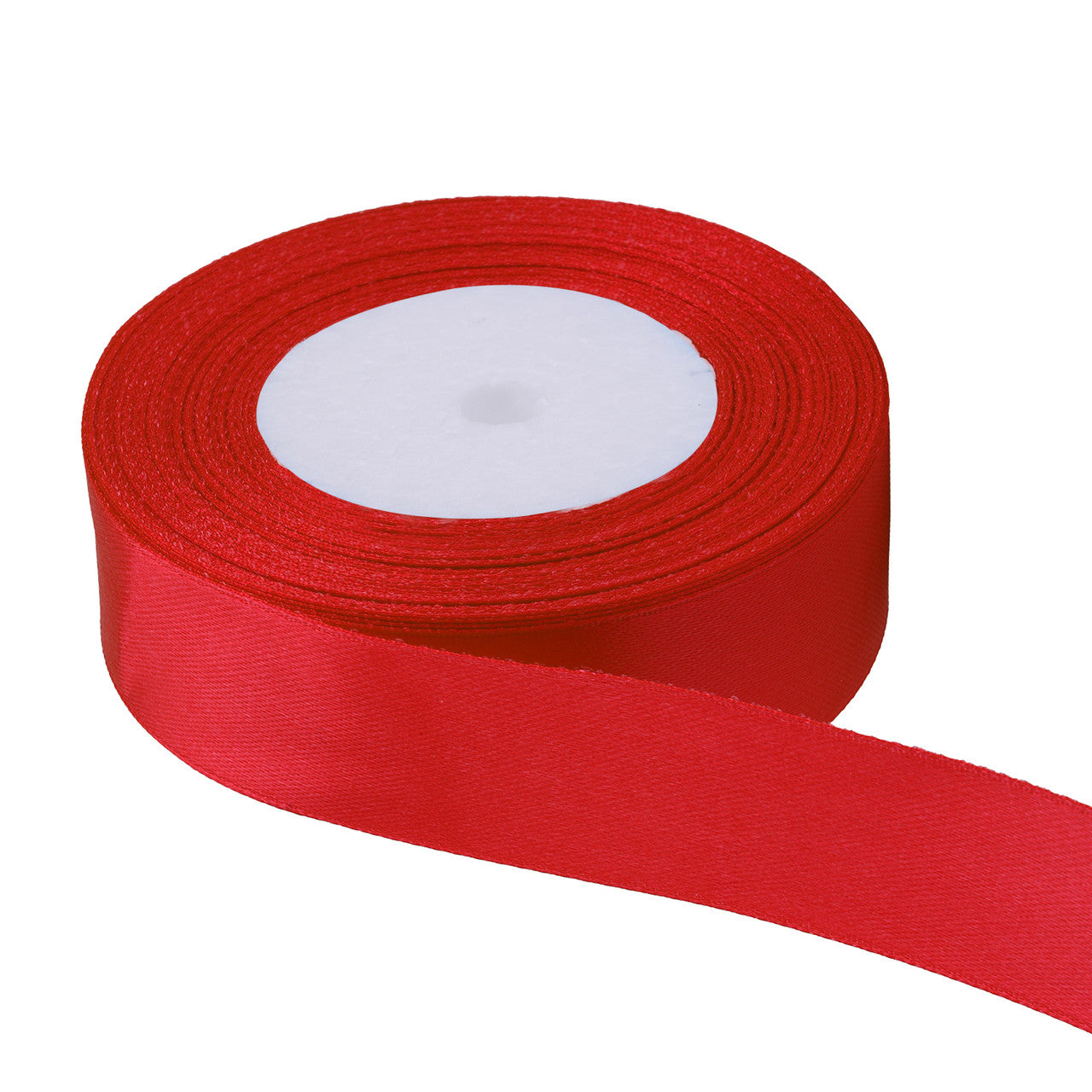 25m Double Sided Satin Ribbon - Red