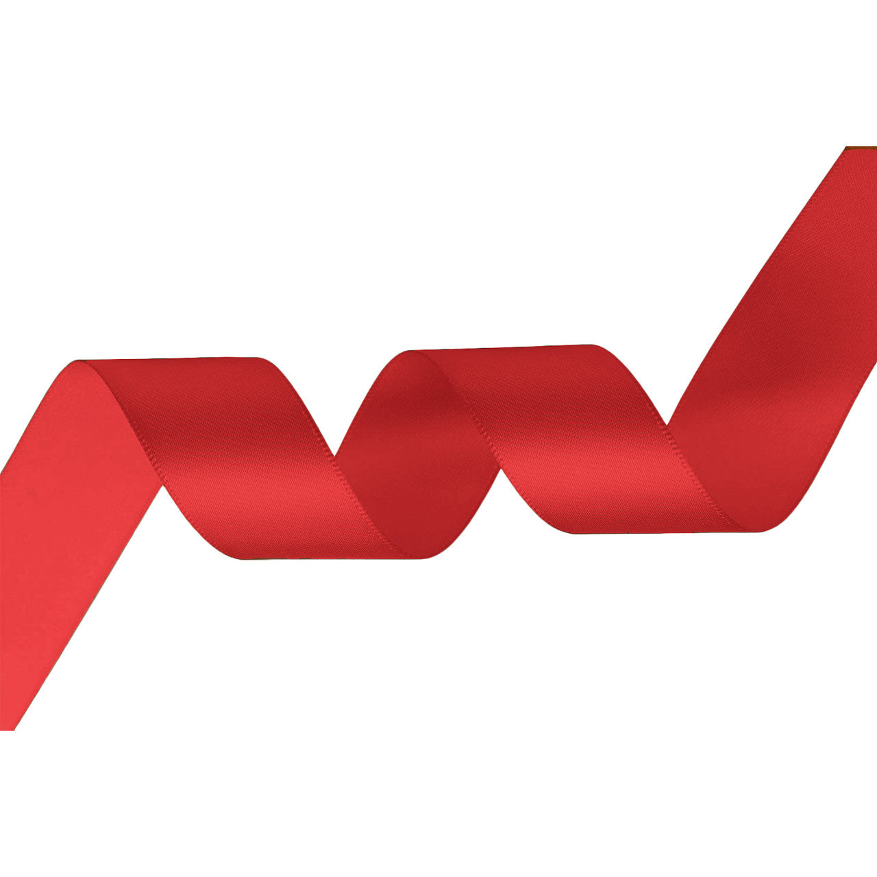 25m Double Sided Satin Ribbon - Red