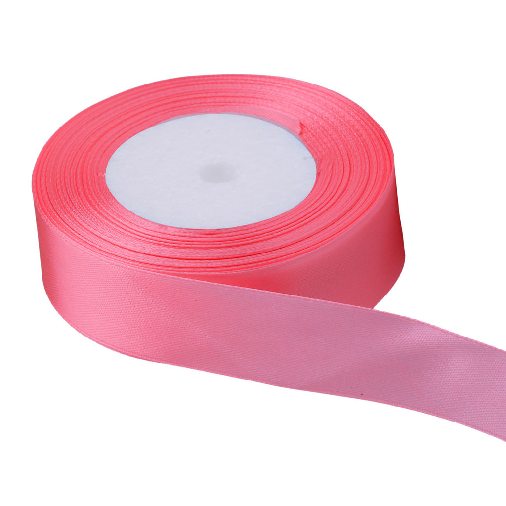 Rose Ribbon Matte Ribbed 10m Double Sided Satin Ribbon - Rose Pink - Event Decor Shop ...