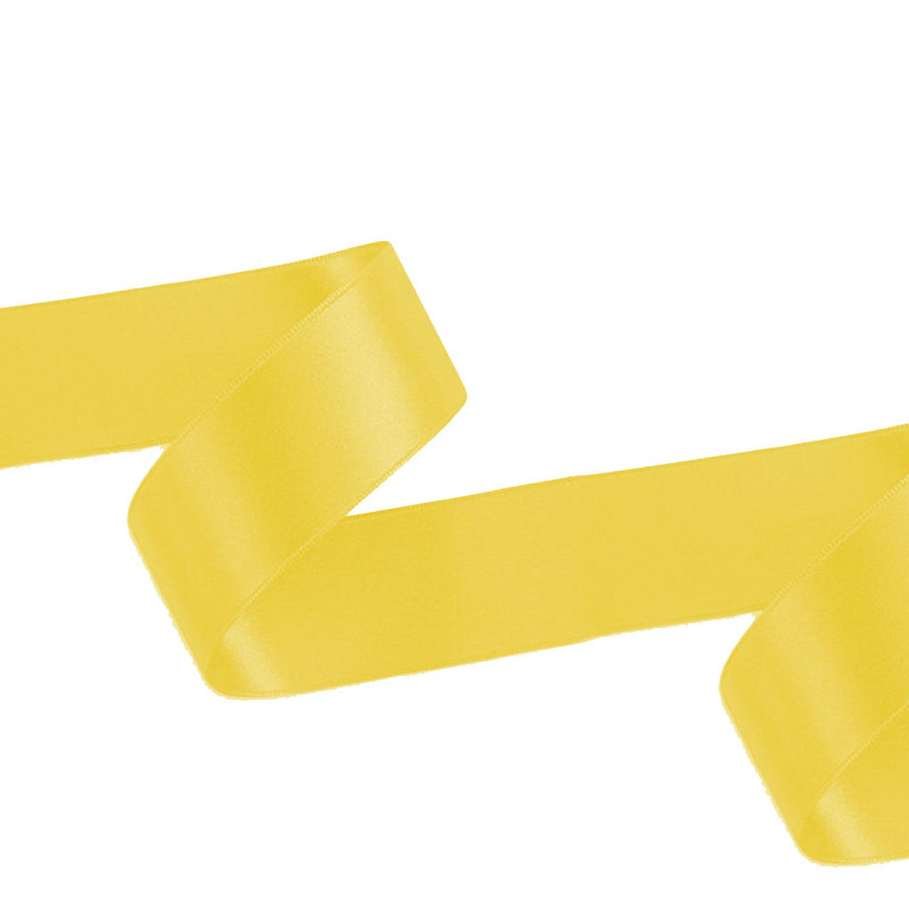 10m Double Sided Satin Ribbon - Yellow