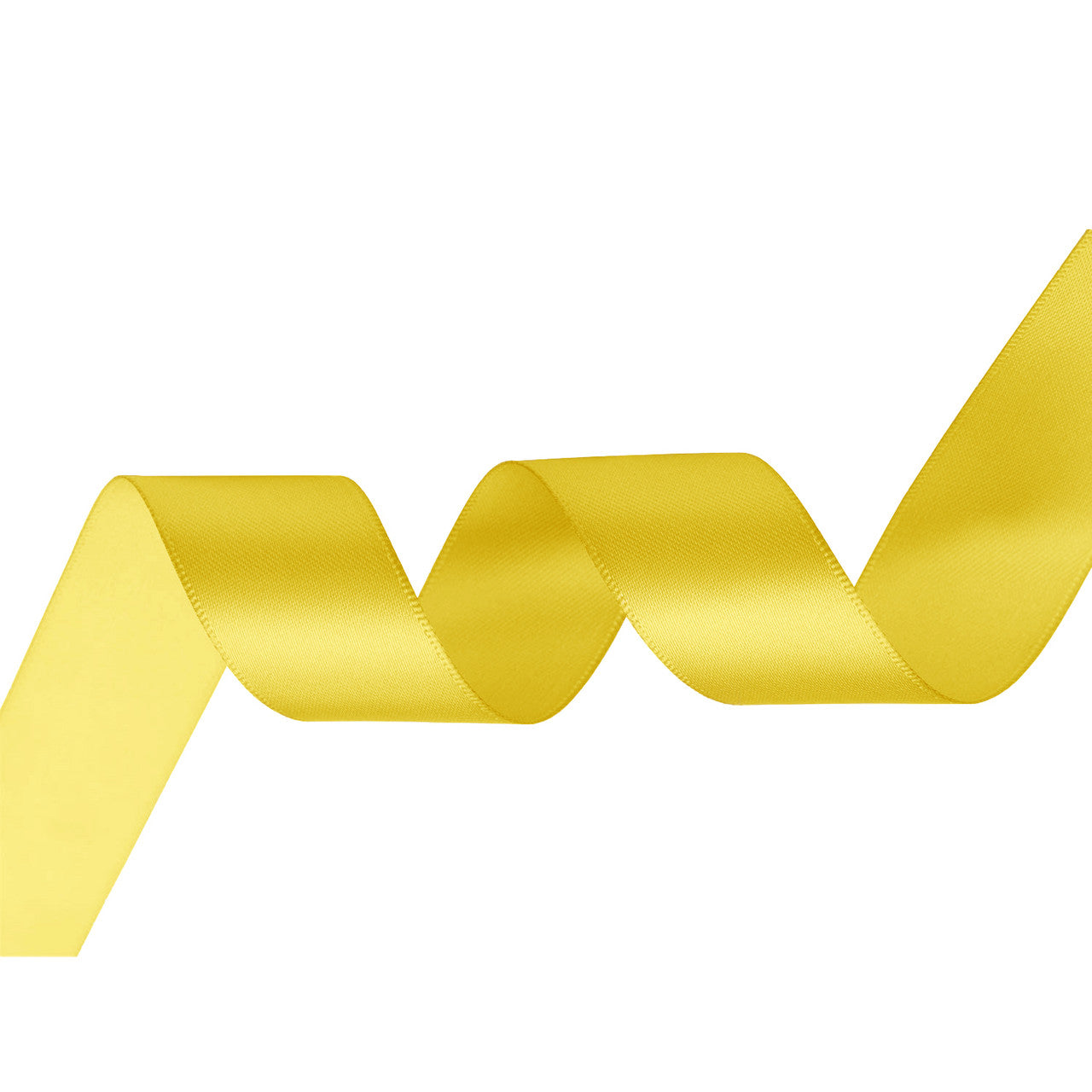 25m Double Sided Satin Ribbon - Yellow