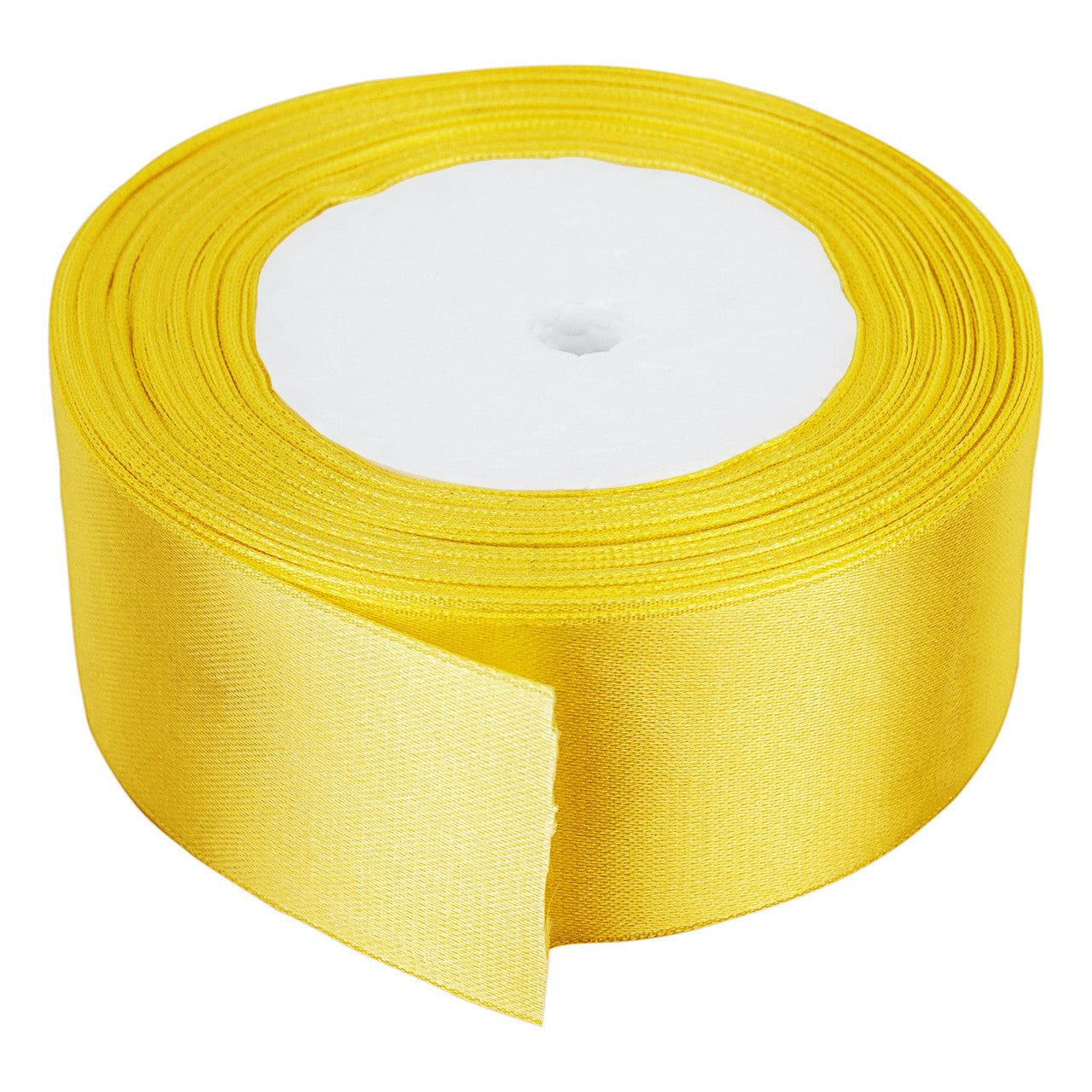 10m Double Sided Satin Ribbon - Yellow