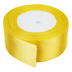 25m Double Sided Satin Ribbon - Yellow