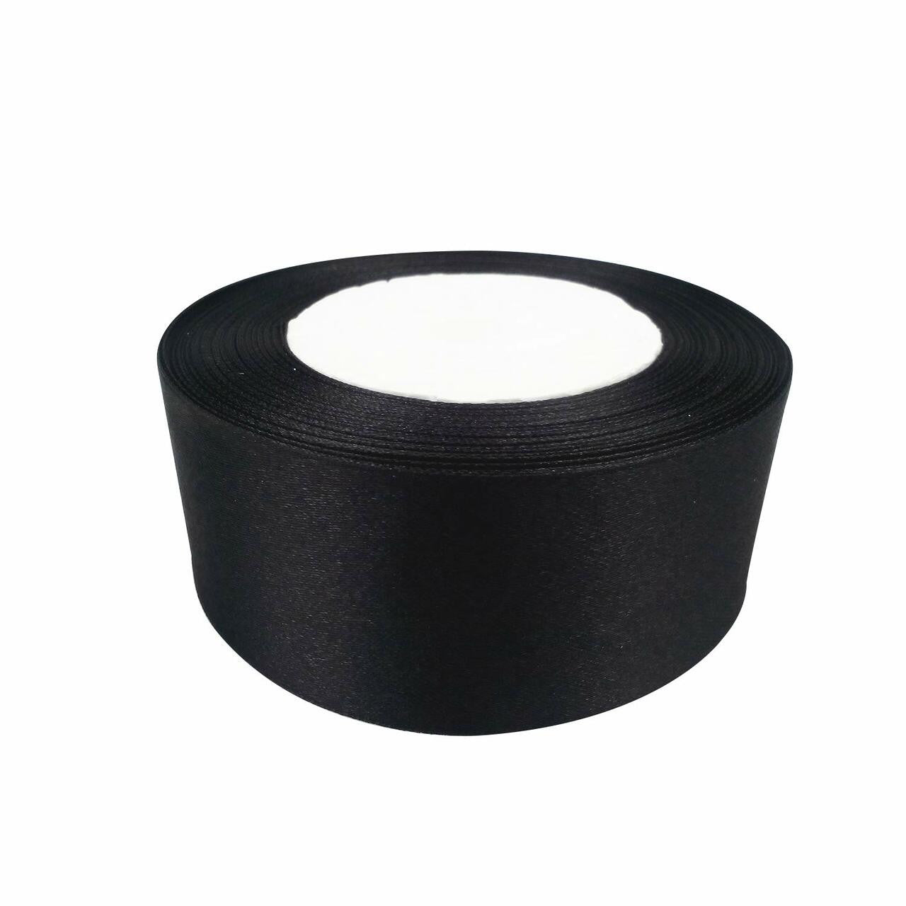 10m Double Sided Satin Ribbon - Black