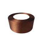 10m Double Sided Satin Ribbon - Brown