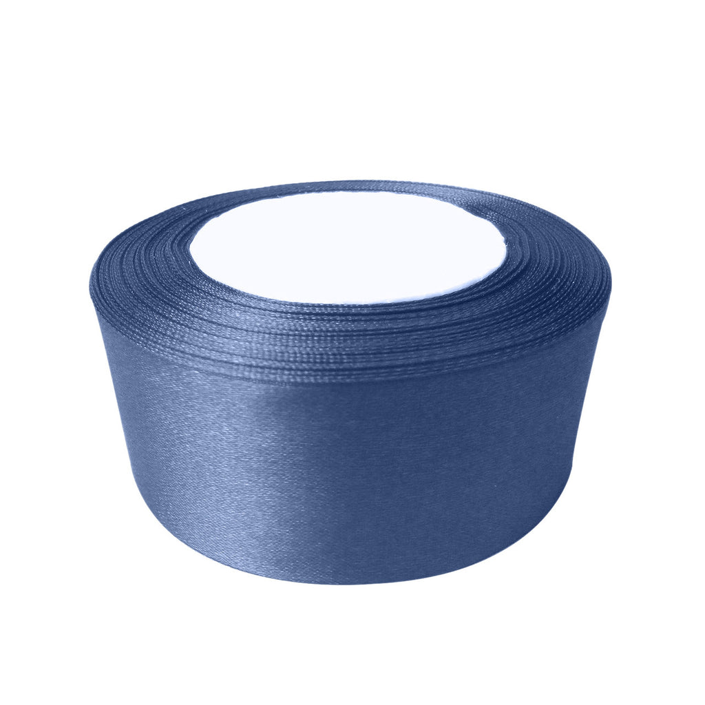 25m Double Sided Satin Ribbon - Navy