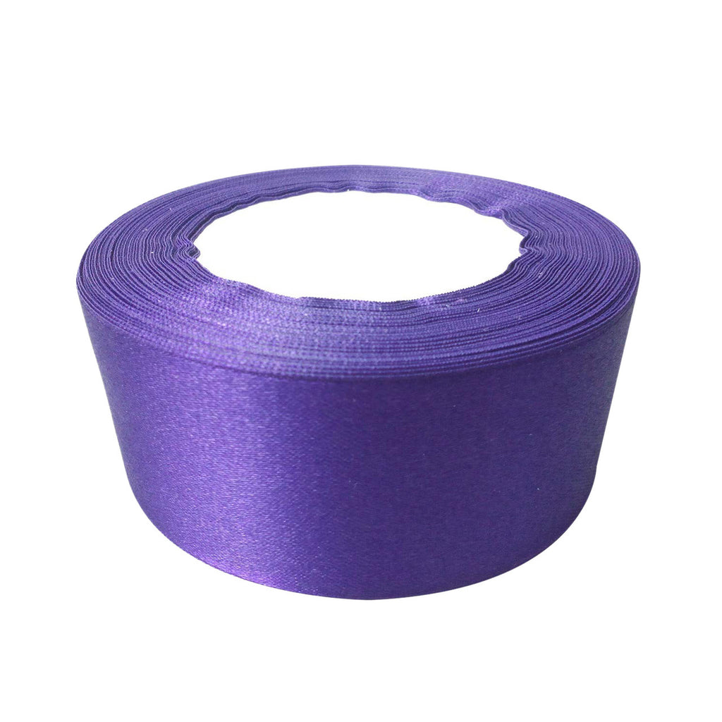 25m Double Sided Satin Ribbon - Purple