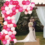 5m Latex Balloon Arch Kit - Rose Pink, Red, Orange, 90pcs