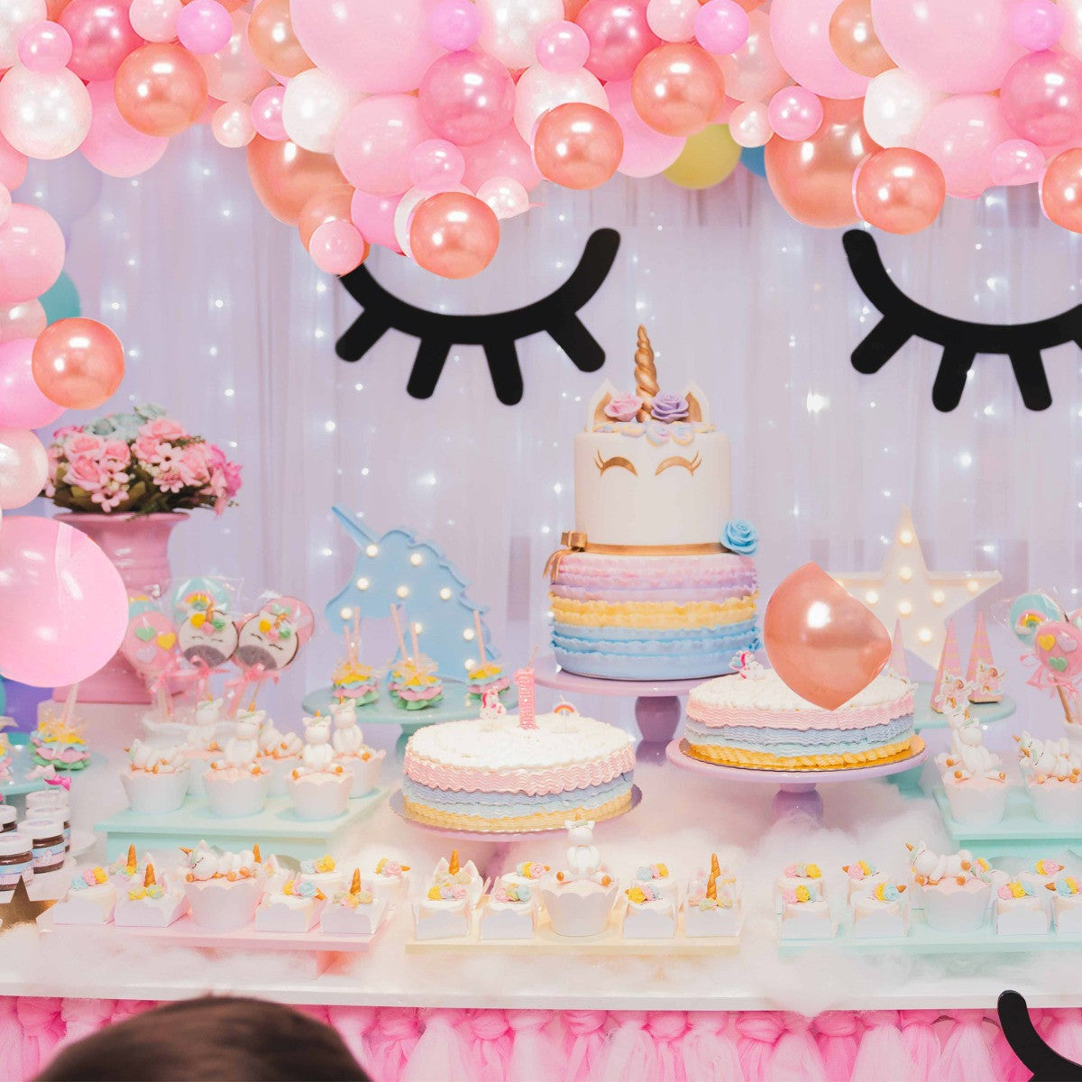 5m Latex Balloon Arch Kit - Baby Pink, White, 163pcs