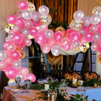 5m Latex Balloon Arch Kit - Baby Pink, Hot Pink, White, 163pcs