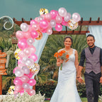 5m Latex Balloon Arch Kit - Baby Pink, Hot Pink, White, 163pcs