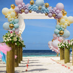 5m Latex Balloon Arch Kit - Assorted Pastels, Gold, 341pcs