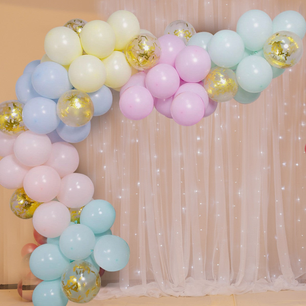 5m Latex Balloon Arch Kit - Assorted Colours, 80pcs