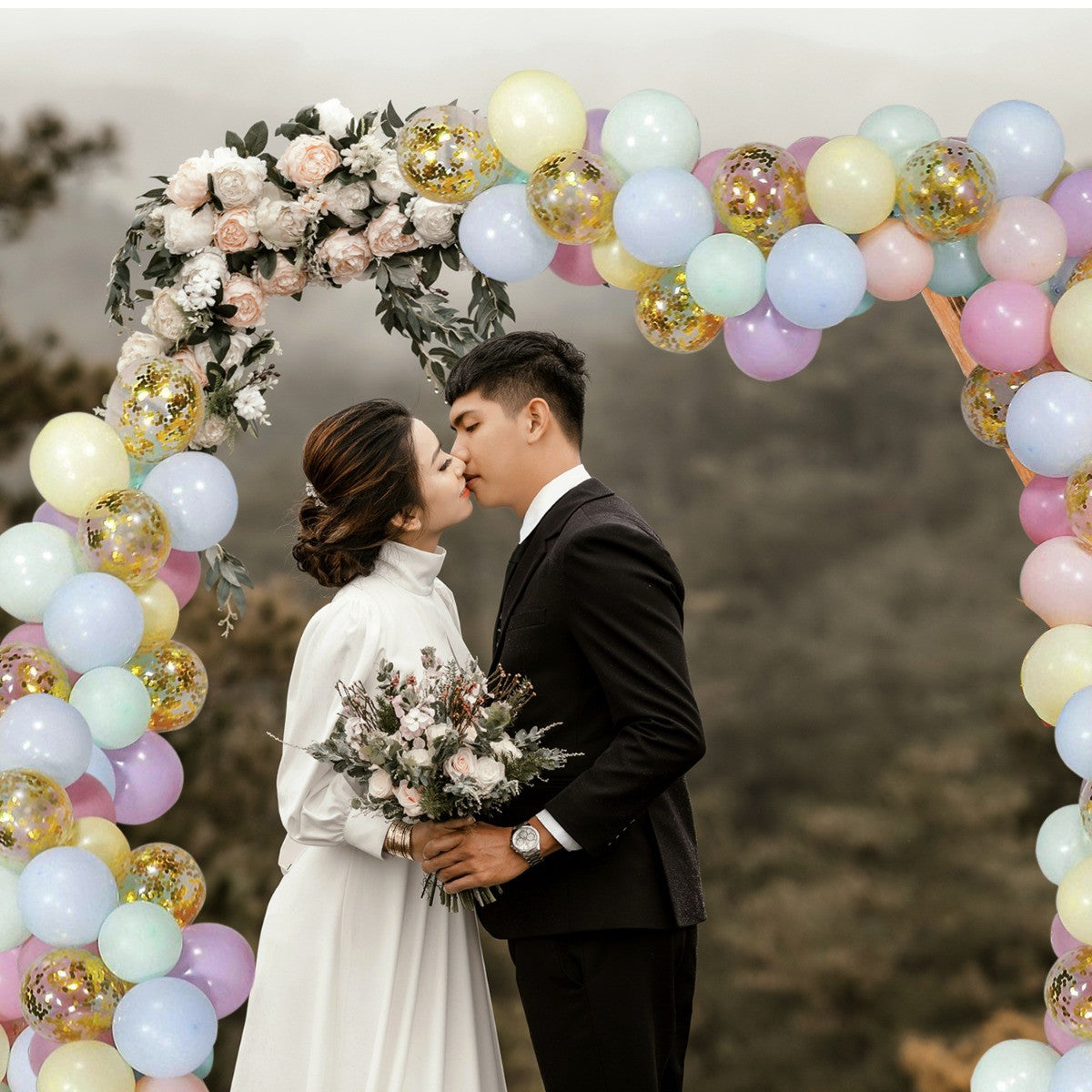 5m Latex Balloon Arch Kit - Assorted Colours, 80pcs