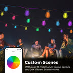 20 Multicolour LED Outdoor Lights - Clear Cover