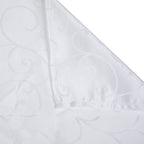 20" White Damask Polyester Table Napkin - White