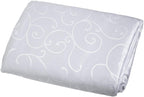 20" White Damask Polyester Table Napkin - White