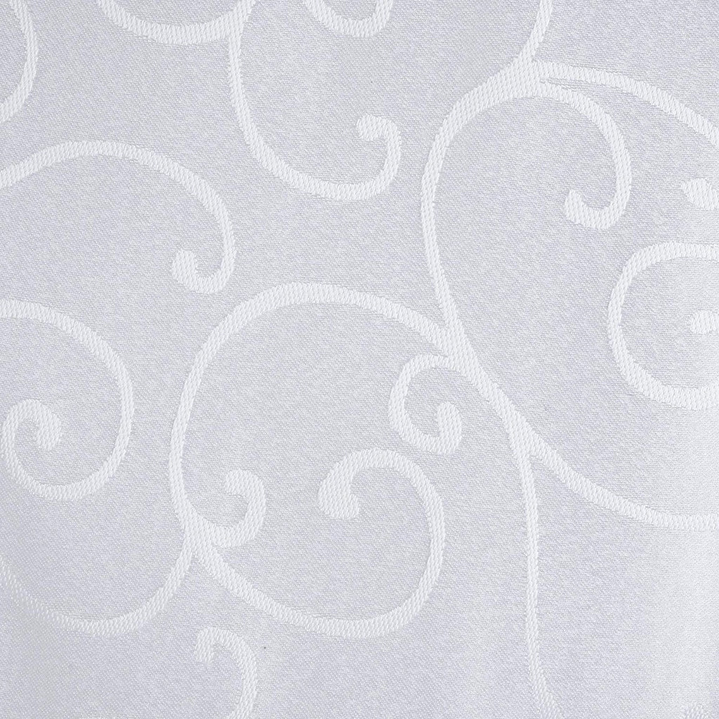 20" White Damask Polyester Table Napkin - White