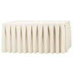 Polyester Table Skirt - Ivory