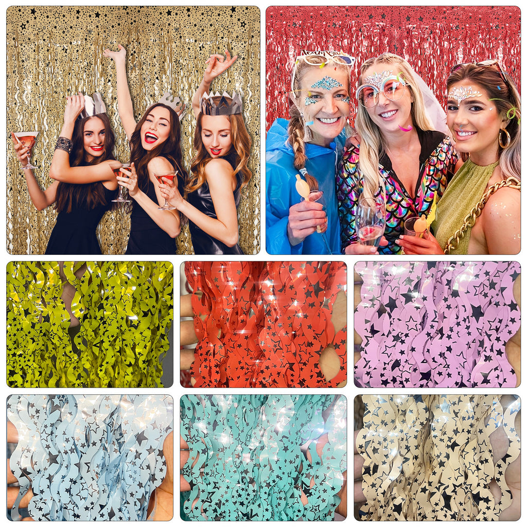 Wavy Ceramic Foil Fringe Curtain (1m x 2m)