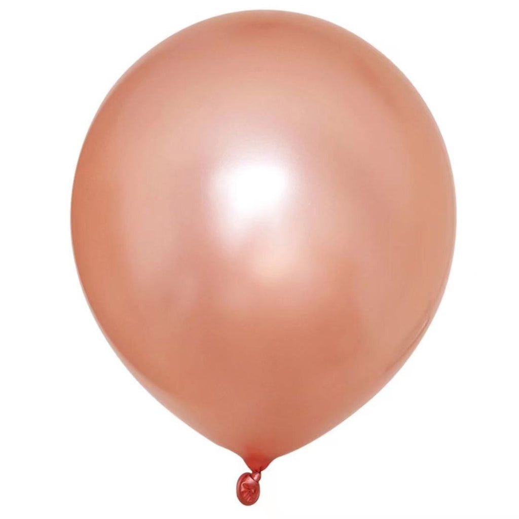 10" Helium-Quality Latex Plain Balloons - Rose Gold