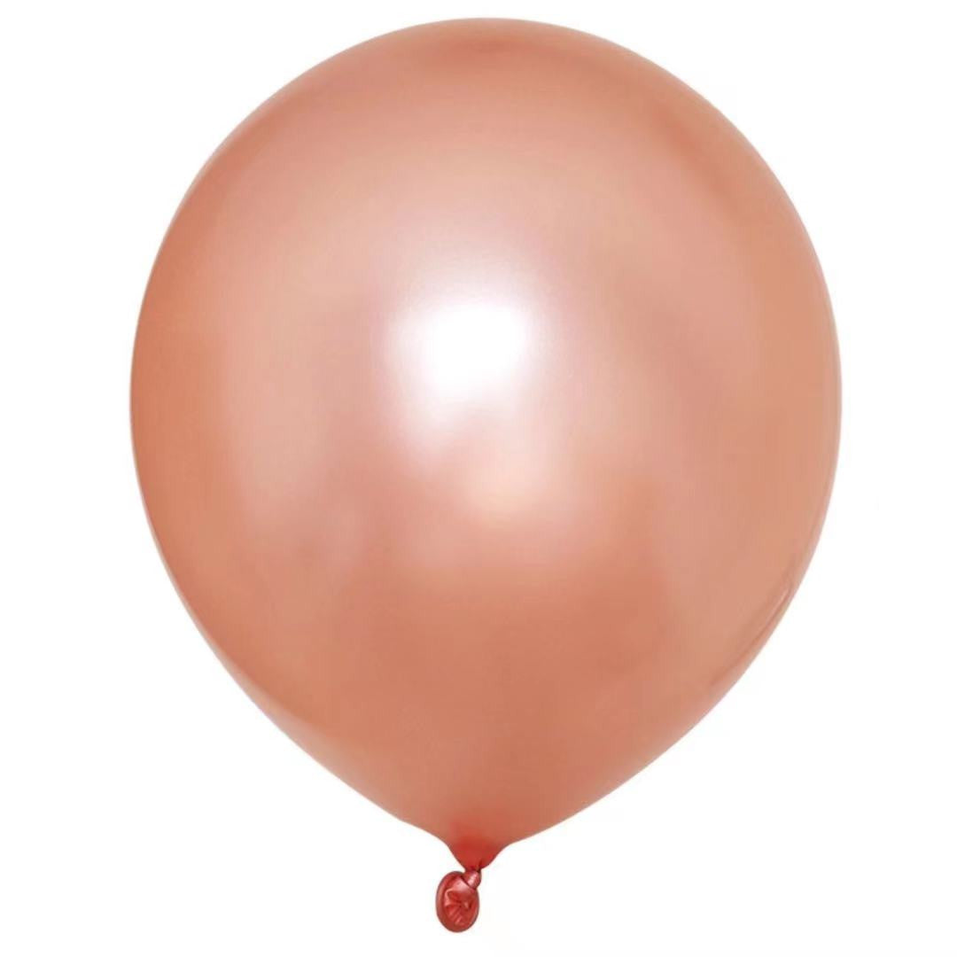 10" Helium-Quality Latex Plain Balloons - Rose Gold
