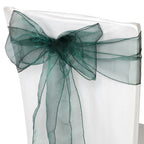 7" x 108" Organza Chair Sash - Emerald Green