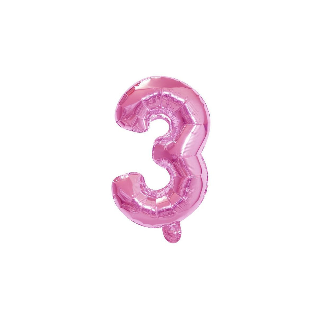 Large Foil Number Air-fill and Helium Balloons (0-9) - Pink