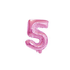Large Foil Number Air-fill and Helium Balloons (0-9) - Pink