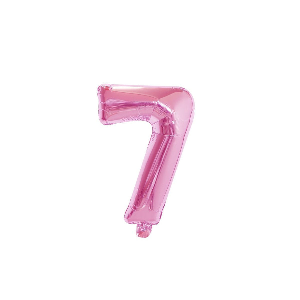 Large Foil Number Air-fill and Helium Balloons (0-9) - Pink