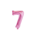 Large Foil Number Air-fill and Helium Balloons (0-9) - Pink